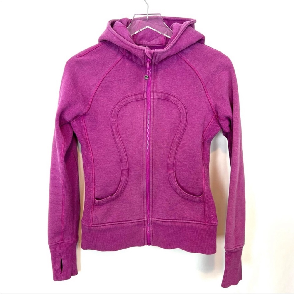 Lululemon hooded zip up scuba jacket pink 6